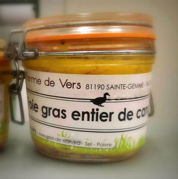 Verrine de foie gras entier de canard de 350 g (produit de la ferme de Vers)
